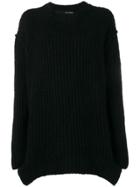Isabel Benenato Ribbed Sweater - Black