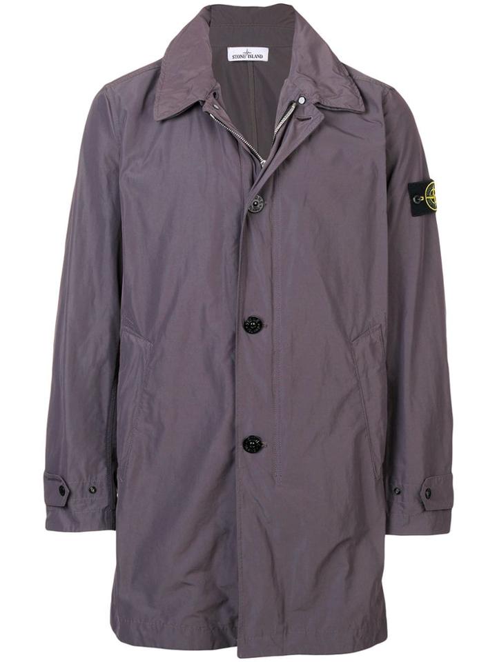 Stone Island Single-breasted Coat - Grey