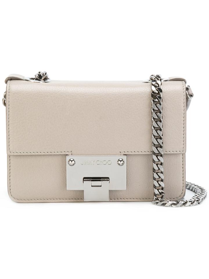 Jimmy Choo Silver-tone Chain Shoulder Bag - Grey
