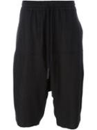 Lost & Found Ria Dunn Drawstring Over Drop-crotch Shorts, Men's, Size: S, Black, Cotton/linen/flax/spandex/elastane