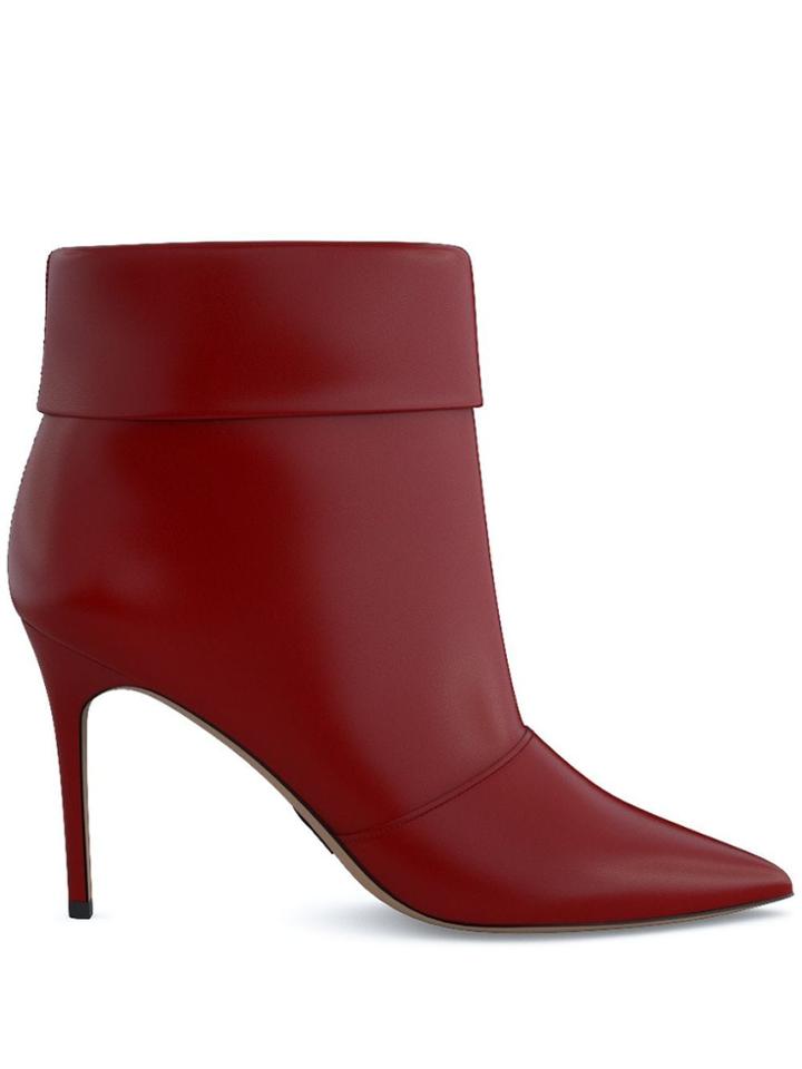 Paul Andrew Pointed Ankle Boots - Red