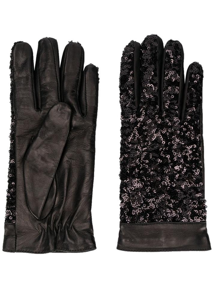 Fabiana Filippi Embellished Fitted Gloves - Black