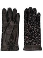 Fabiana Filippi Embellished Fitted Gloves - Black