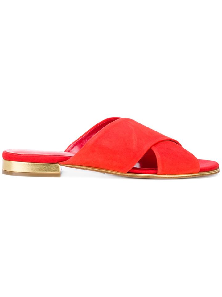 Sebastian Cross-over Straps Sandals - Yellow & Orange