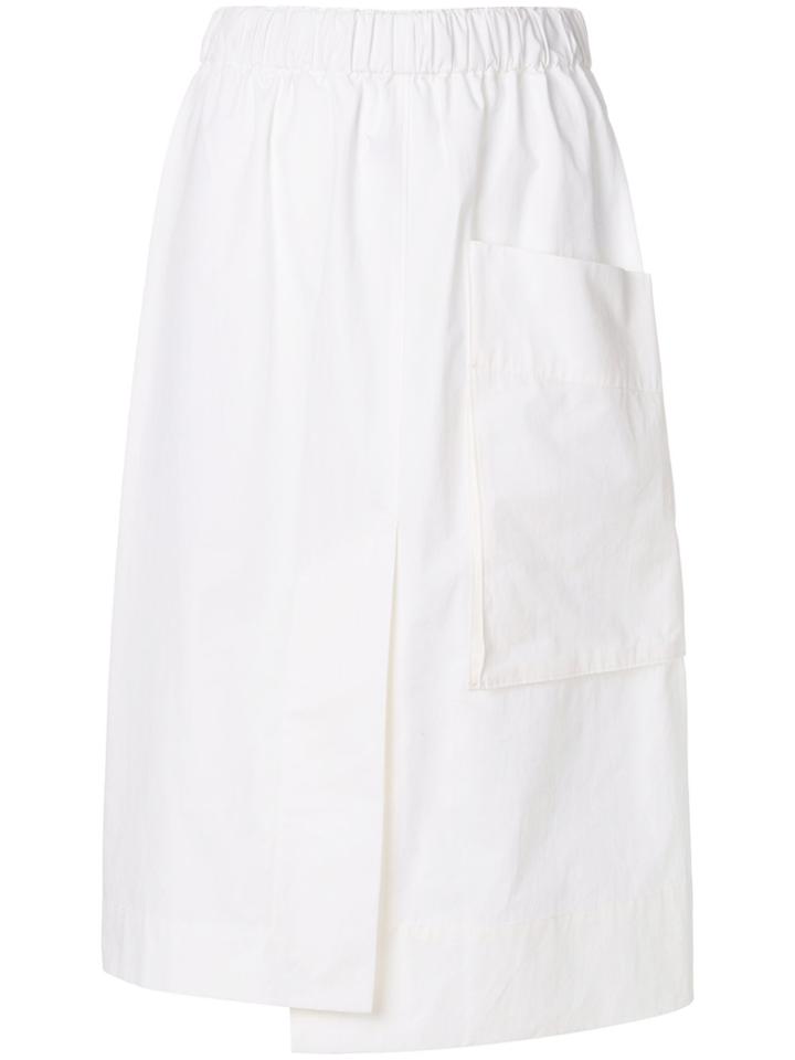 Cédric Charlier Split-front High-waist Midi Skirt - White