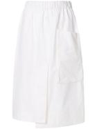 Cédric Charlier Split-front High-waist Midi Skirt - White