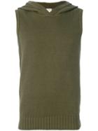 Helmut Lang Vintage Hooded Knitted Vest - Green