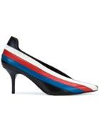 Sonia Rykiel Striped Stiletto Pumps - Blue