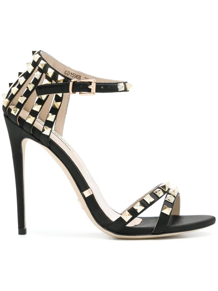 Gianni Renzi Rockstud Strappy Sandals - Black
