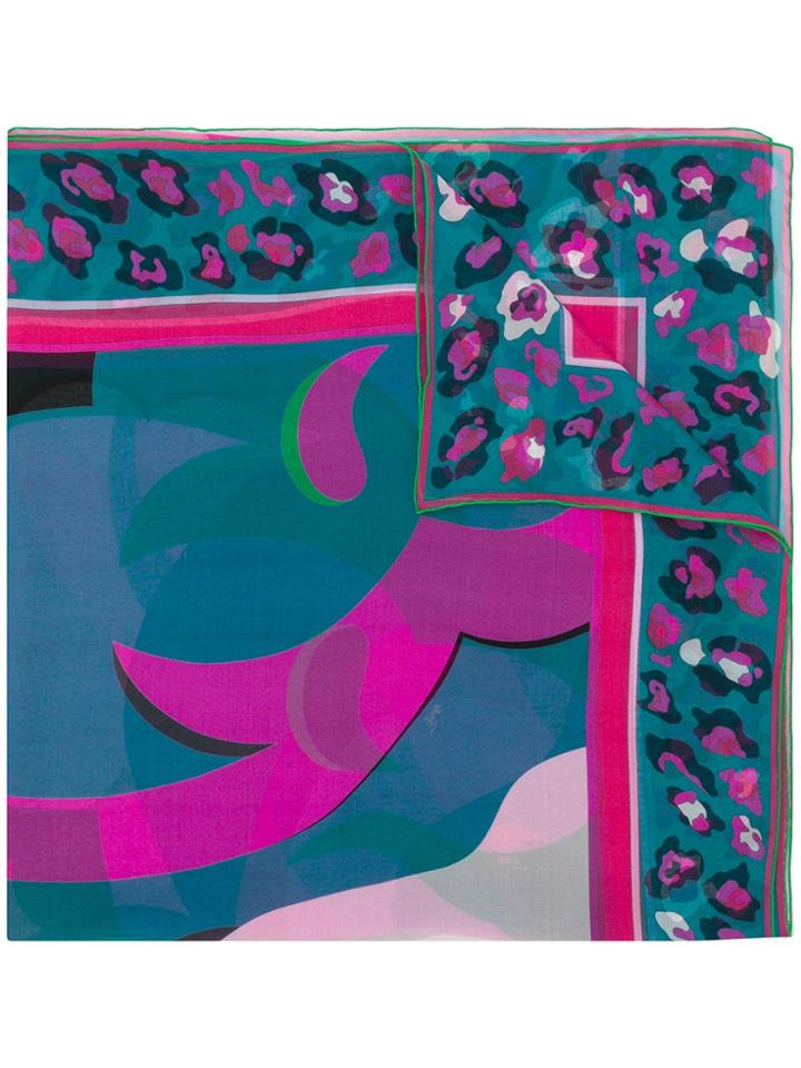 Emilio Pucci Floral Print Scarf - Green