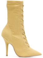 Yeezy Season 6 Lace-up Ankle Boots - Yellow & Orange