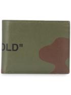 Off-white Camouflage Print Bifold Wallet - Green