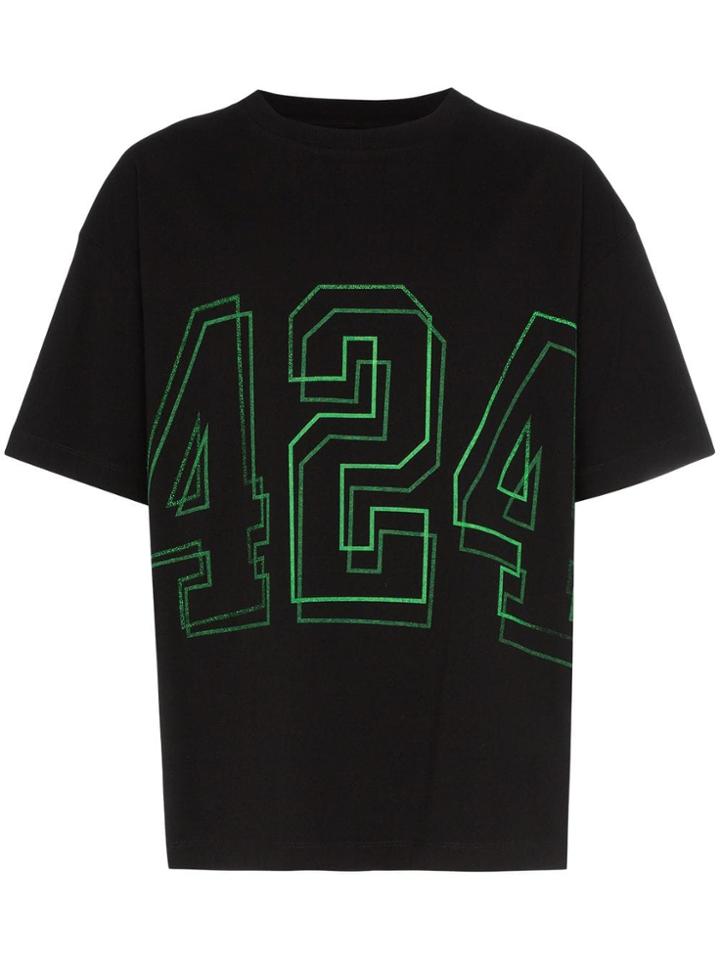 424 Logo Printed T-shirt - Black