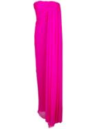 Oscar De La Renta Draped Front Gown - Pink