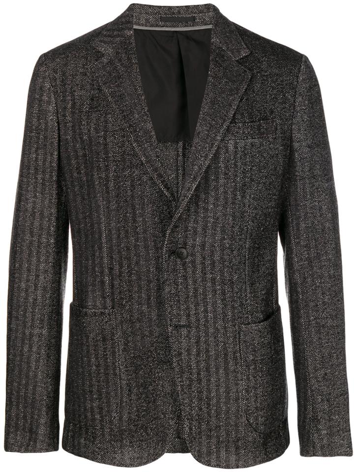 Ermenegildo Zegna Striped Print Jacket - Black