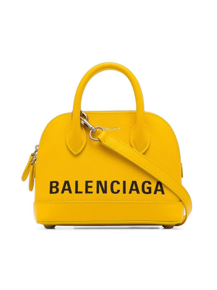 Balenciaga Canary Yellow Ville Xxs Leather Cross Body Bag