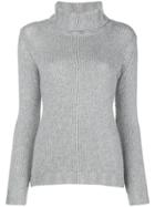 Incentive! Cashmere Soft Turtleneck Jumper - Grey