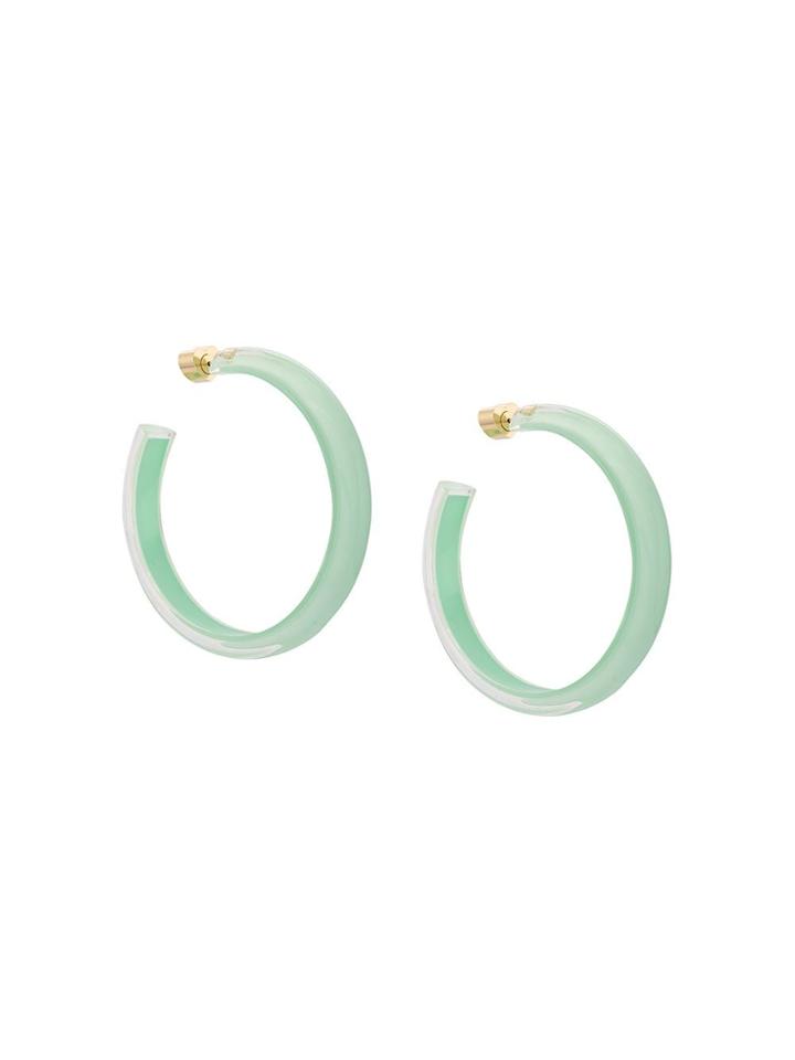 Alison Lou Medium Loucite Jelly Hoops - Green