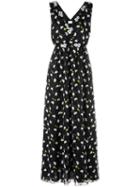 Giamba Floral Embroidered Dress, Women's, Size: 40, Black, Cotton/polyester