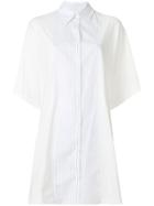 Mm6 Maison Margiela Pinstripe Panel Shirt - White