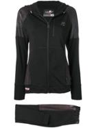 Plein Sport Brand Zipped Hoodie - Black