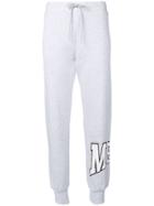 Msgm Palm Tree Logo Track Trousers - Grey