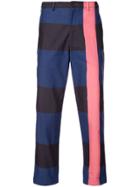 Rochambeau Printed Slim-fit Trousers - Blue