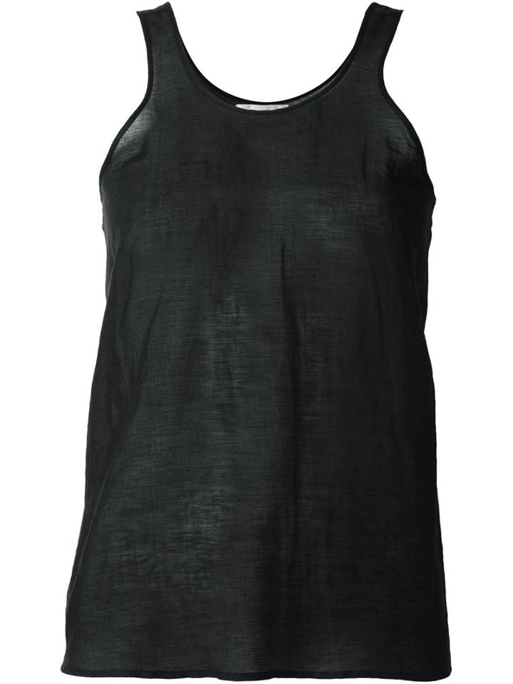 Forte Forte Tank Top, Women's, Size: 0, Black, Linen/flax/cotton