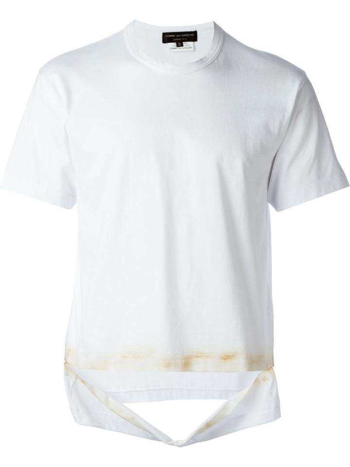 Comme Des Garçons Homme Plus Cut-out T-shirt, Men's, Size: L, White, Cotton