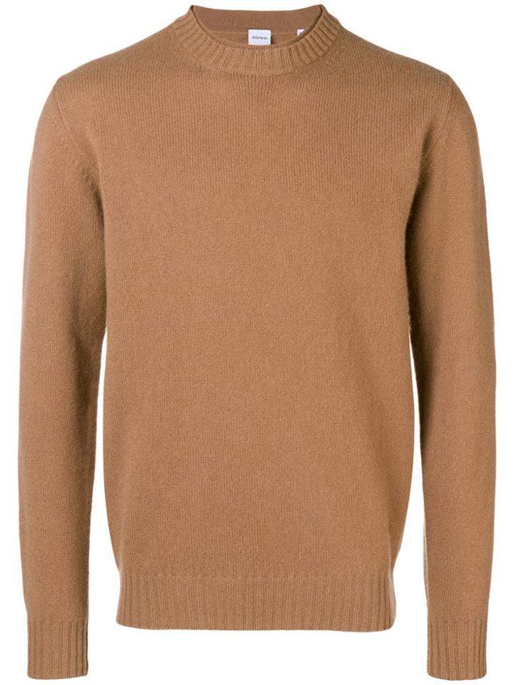 Aspesi Round Neck Jumper - Brown