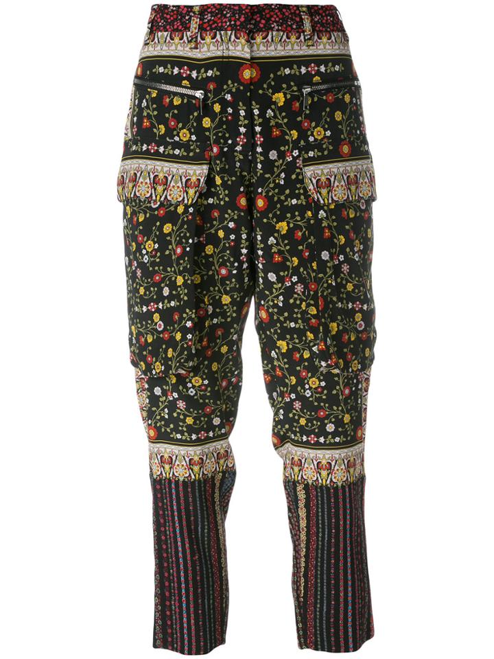 No21 Drop-crotch Cropped Trousers - Black