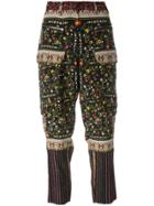 No21 Drop-crotch Cropped Trousers - Black
