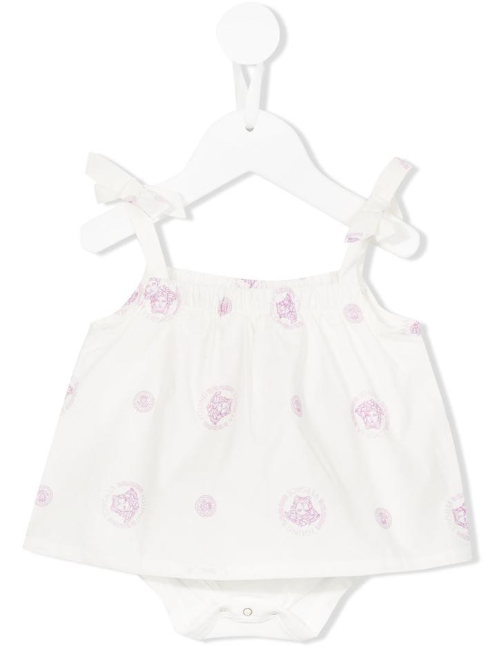Young Versace - Medusa Dress - Kids - Cotton - 6 Mth, White