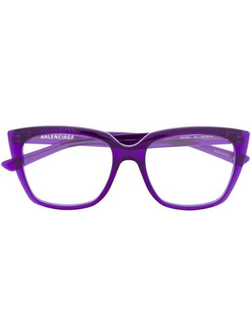 Balenciaga Eyewear Square Glasses - Purple