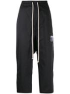 Rick Owens Drkshdw Patchwork Drop-crotch Crop Trousers - Black