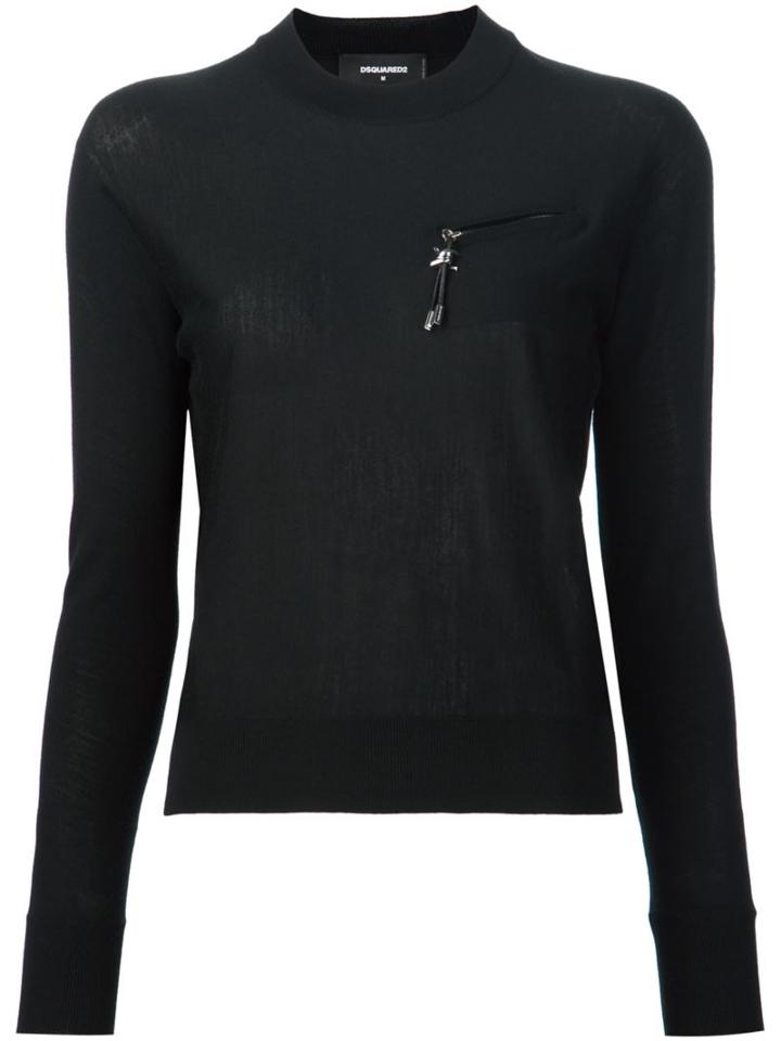 Dsquared2 'barb Wire' Pullover Jumper, Women's, Size: Small, Black, Wool