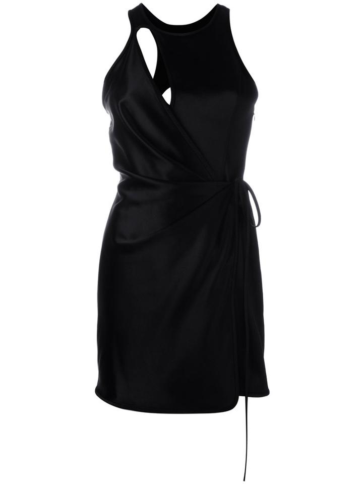 Alexander Wang Swim Wrap Mini Dress, Women's, Size: 2, Black, Acetate/viscose/virgin Wool/polyester