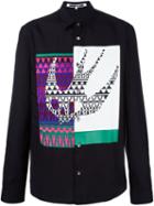Mcq Alexander Mcqueen Swallow Appliqué Shirt, Men's, Size: 48, Black, Cotton