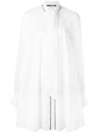 Mcq Alexander Mcqueen Pinstripe Pussybow Shirt, Women's, Size: 42, White, Cotton
