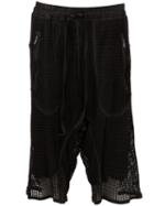 Isaac Sellam Experience 'aere' Shorts, Men's, Size: Small, Black, Cotton/calf Leather