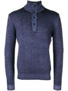 Sun 68 Half-button Sweater - Blue