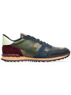 Valentino Multicoloured Camouflage Rock Runner Leather Sneakers