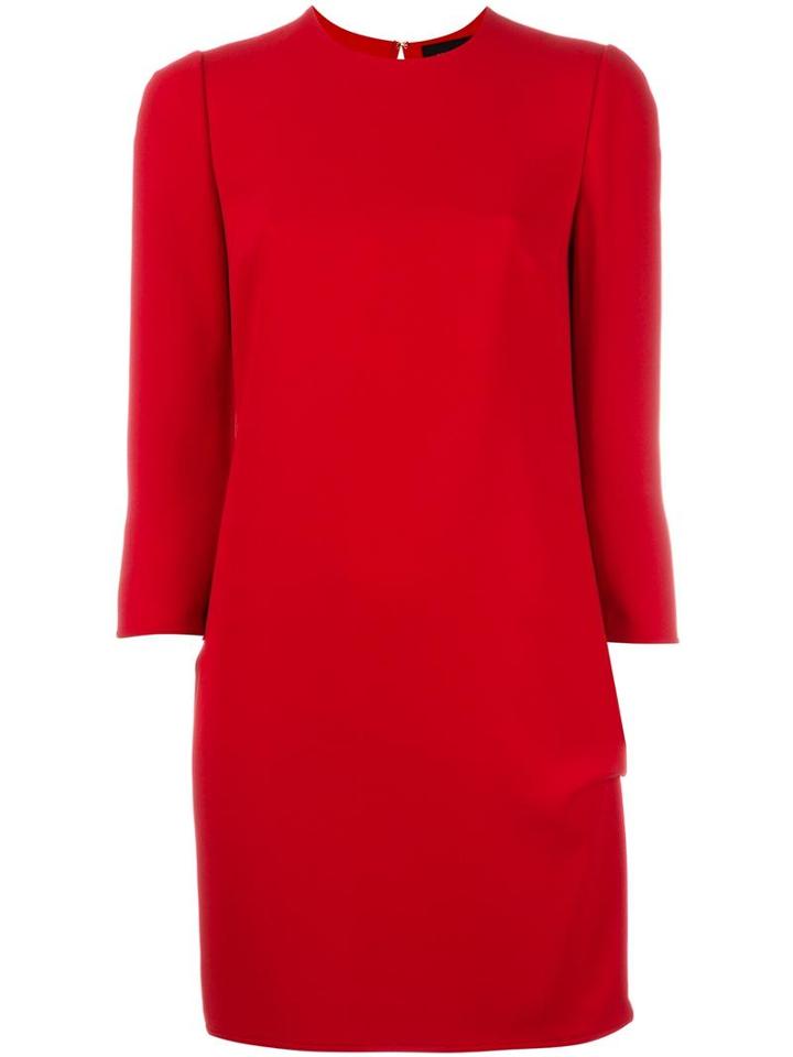 Dsquared2 Rear Keyhole Cocktail Dress, Women's, Size: 44, Red, Viscose/acetate/spandex/elastane