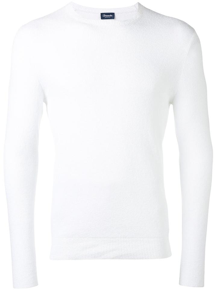 Drumohr - Crew Neck Jumper - Men - Cotton/polyamide - 50, White, Cotton/polyamide