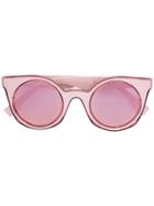 Fendi Eyewear Round Frame Sunglasses - Pink & Purple