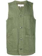 Société Anonyme Multi-pocket Waistcoat - Green