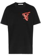 Givenchy Devil Woman Print Cotton T-shirt - Black