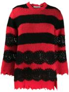 Philosophy Di Lorenzo Serafini Longline Striped Jumper - Red
