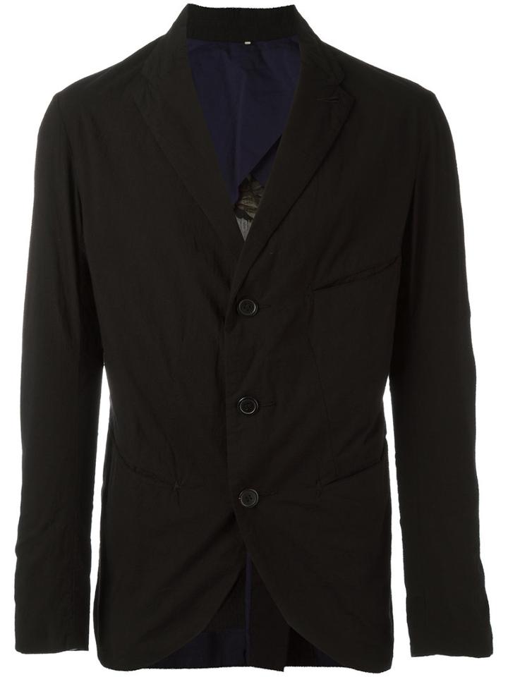 Ziggy Chen Classic Blazer, Men's, Size: 48, Black, Cotton