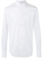 Canali Plain Shirt, Men's, Size: Large, White, Cotton